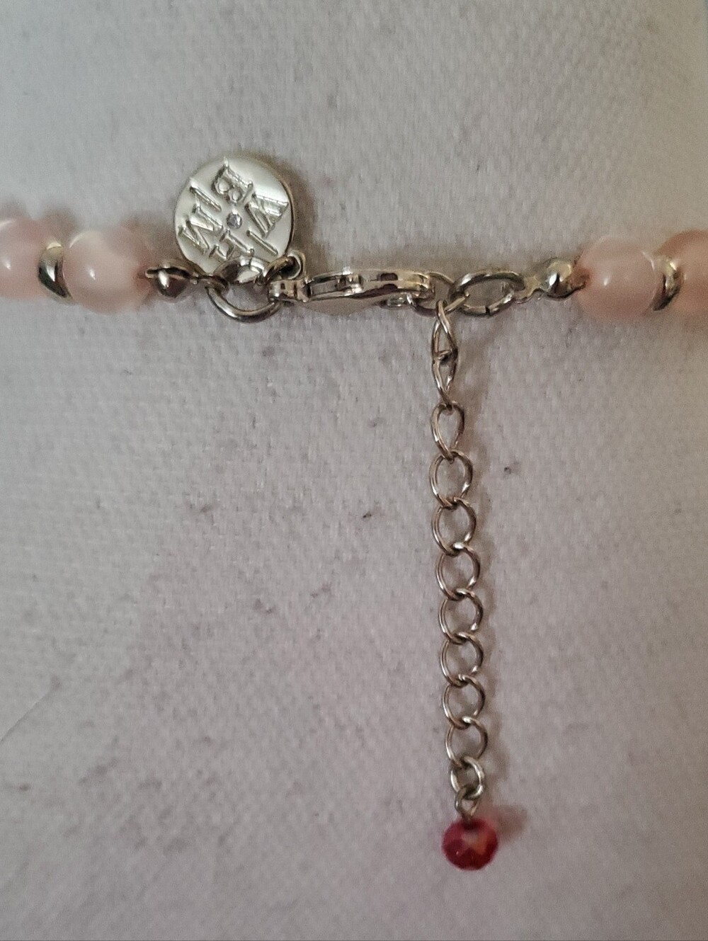 WHBM Pink, Berry Beaded Tassel Necklace & Stretch Bracelet Set | Crystal Accents - Picture 7 of 10